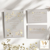 Boho Herfst All-in-One bruiloft All In One Uitnodiging