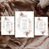 Boho Herfst Bloemen Trouw RSVP Kaart