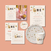 Boho Eerste bijendag 1e bijenverjaardag Bedankkaart