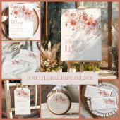 Boho Floral Baby shower Uitnodiging