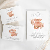 Boho Bloemen Baby Jongen Douche Luier Raffle Informatiekaartje