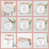 Boho Floral Border Papieren Bordje