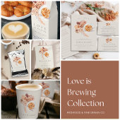Liefde is het brouwen van koffie repetitie brunch kaart