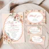 Boho Floral Baby shower retouradres Etiket