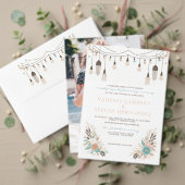 Boho Floral Lights Wedding Kaart (Personaliseer deze collectie van deze onafhankelijke maker. Test)