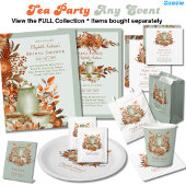 Boho Terracotta Sage Tea Party Bloemen Thee Shop C Schort