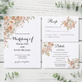 Boho Beige floral  Menu (Personaliseer de collectie van deze zelfstandige maker.)