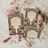 Boho Forest Antler Wedding Bedankkaart