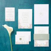 Chic Boho wildflowers Wedding Save the Date Kaart (Personaliseer de collectie van deze zelfstandige maker.)