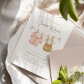 Boho Gender Reveal  Babykleding Uitnodiging