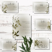 Boho Greenery Modern Wedding Invitation Kaart