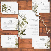 Boho groen moderne bloemige bruiloft save the date