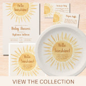Sunshine Baby shower Return Address Etiket