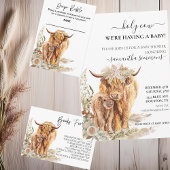 Diaper Koe Raffle Highland Couple Pampas Grass Informatiekaartje