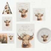 Boho Highland Koe Kinderen Verjaardag Feesthoedjes