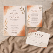 Boho Rustic Earth Tone Terracotta Bruiloft Menu (Personaliseer de collectie van deze zelfstandige maker.)