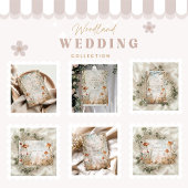 Boho Mushroom Wildflower Wedding Bedankkaart