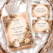 Boho Neutral A Baby Is Brewing Show Diapper Raffle Informatiekaartje