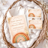 Boho Neutrale Regenboog Baby Shower Kaart