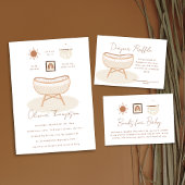 Boho Baby shower Decorations Party Accesory Papieren Bordje