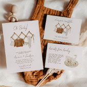 Neutral Boho Nursery Baby shower Servet