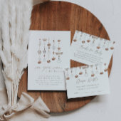 Boho Beach Shell wil Baby-Kaart Kaart