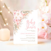 Boho Pampas Orchids Pioenrozen Welkom Baby shower Poster