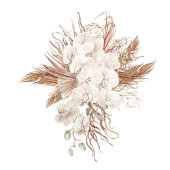 Boho Blush Roze Orchidee Pioenrozen Bruiloft Uitno Kaart