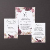 Boho Pampas Grass Details Enclosure Kaart (Personaliseer de collectie van deze zelfstandige maker.)