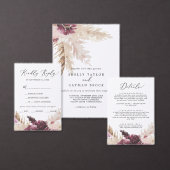 Boho Pampas Horizontale Alfabetische Schema Poster (Personaliseer de collectie van deze zelfstandige maker.)