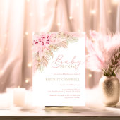 Boho meisje pampas orchidee dank u Baby shower Bedankkaart