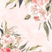 Neutral Boho Pink Peony Pampas Rehearsal Dinner Kaart