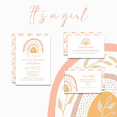 Boho roze regenboog Baby shower servetten