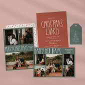 Green Boho Polka Dot Kerstmis Enkelfoto Feestdagenkaart