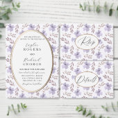 Moderne paarse waterverf bloempatroon  cadeaupapier (Personaliseer de collectie van deze zelfstandige maker.)