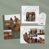 Moderne Boho Kerstmis Regenboog en Hart Satijnen Lint