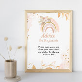 Boho Rainbow Pampas Grass Dank u Baby shower Ronde Sticker