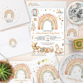 Boho Rainbow Waterverf Baby shower Papieren Bordje
