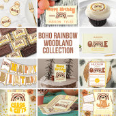 4x6 Tijdcapsule Boho Woodland Beer Verjaardag Poster