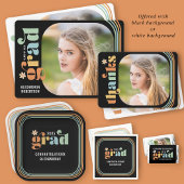 Retro Groovy Boho Daisy 2025 Afstudeerder Party Servet