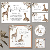 Diaper Raffle Boho Zebra Waterverf Baby shower Informatiekaartje