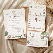 Boho Safari Waterverf Baby shower Envelope Seal Ronde Sticker