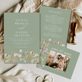 Wildflower Minimalistische Typografie Trouwprogram