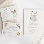 Boho Storybook Dragon Baby shower Kaarten en gesch Reclamebord Met Voetstuk