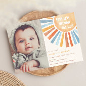 Boho sunshine custom sign sun yellow blue poster