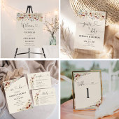 Boho Tiny Wildflower Goud Mimosa Bar Teken Reclamebord Met Voetstuk