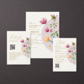 Boho Unieke Spring Wildflower grillige bruiloft Kaart (Personaliseer de collectie van deze zelfstandige maker.)