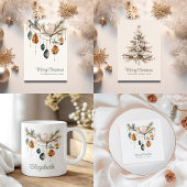 Boho Waterverf Sneeuwvlokken Custom Naam Kerst Grote Kerstsok