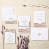 Boho Aquarel Abstract 𝄅 Wedding RSVP Adres Etiket (Personaliseer de collectie van deze zelfstandige maker.)