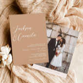 Boho Earth Tone Pampas Grass Bruiloft Menu